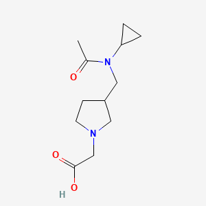 molecular formula C12H20N2O3 B7923298 {3-[(Acetyl-cyclopropyl-amino)-methyl]-pyrrolidin-1-yl}-acetic acid 