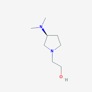 molecular formula C8H18N2O B7923301 2-((S)-3-Dimethylamino-pyrrolidin-1-yl)-ethanol 