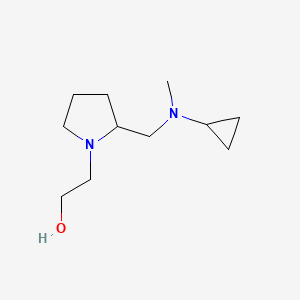 molecular formula C11H22N2O B7923313 2-{2-[(Cyclopropyl-methyl-amino)-methyl]-pyrrolidin-1-yl}-ethanol 