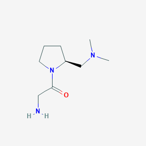 molecular formula C9H19N3O B7923343 2-Amino-1-((S)-2-dimethylaminomethyl-pyrrolidin-1-yl)-ethanone 