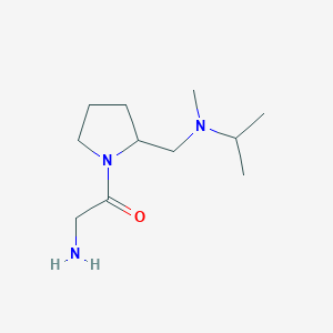 molecular formula C11H23N3O B7923350 2-Amino-1-{2-[(isopropyl-methyl-amino)-methyl]-pyrrolidin-1-yl}-ethanone 