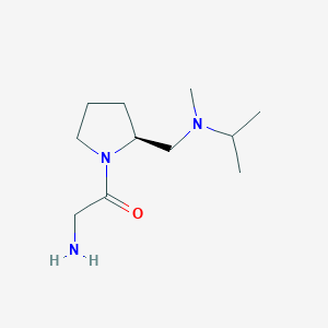 molecular formula C11H23N3O B7923351 2-Amino-1-{(S)-2-[(isopropyl-methyl-amino)-methyl]-pyrrolidin-1-yl}-ethanone 