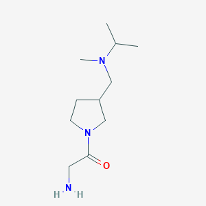 molecular formula C11H23N3O B7923356 2-Amino-1-{3-[(isopropyl-methyl-amino)-methyl]-pyrrolidin-1-yl}-ethanone 
