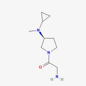 molecular formula C10H19N3O B7923367 2-Amino-1-[(S)-3-(cyclopropyl-methyl-amino)-pyrrolidin-1-yl]-ethanone 