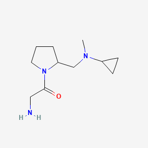 molecular formula C11H21N3O B7923372 2-Amino-1-{2-[(cyclopropyl-methyl-amino)-methyl]-pyrrolidin-1-yl}-ethanone 