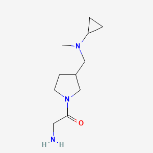 molecular formula C11H21N3O B7923383 2-Amino-1-{3-[(cyclopropyl-methyl-amino)-methyl]-pyrrolidin-1-yl}-ethanone 