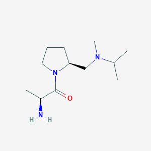 molecular formula C12H25N3O B7923422 (S)-2-Amino-1-{(S)-2-[(isopropyl-methyl-amino)-methyl]-pyrrolidin-1-yl}-propan-1-one 