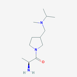 molecular formula C12H25N3O B7923424 (S)-2-Amino-1-{3-[(isopropyl-methyl-amino)-methyl]-pyrrolidin-1-yl}-propan-1-one 