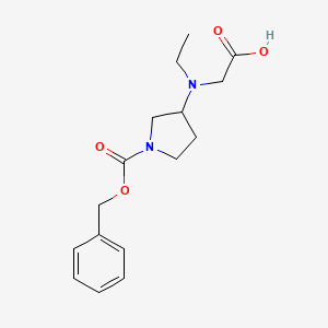 molecular formula C16H22N2O4 B7923430 3-(Carboxymethyl-ethyl-amino)-pyrrolidine-1-carboxylic acid benzyl ester 