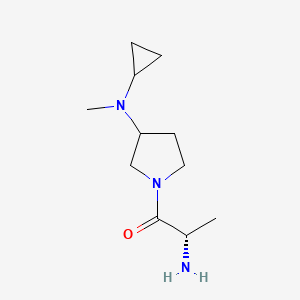molecular formula C11H21N3O B7923438 (S)-2-Amino-1-[3-(cyclopropyl-methyl-amino)-pyrrolidin-1-yl]-propan-1-one 