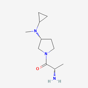 molecular formula C11H21N3O B7923439 (S)-2-Amino-1-[(R)-3-(cyclopropyl-methyl-amino)-pyrrolidin-1-yl]-propan-1-one 