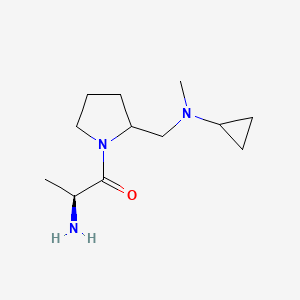 molecular formula C12H23N3O B7923453 (S)-2-Amino-1-{2-[(cyclopropyl-methyl-amino)-methyl]-pyrrolidin-1-yl}-propan-1-one 