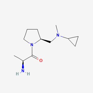 molecular formula C12H23N3O B7923458 (S)-2-Amino-1-{(S)-2-[(cyclopropyl-methyl-amino)-methyl]-pyrrolidin-1-yl}-propan-1-one 