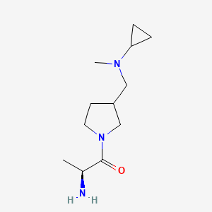 molecular formula C12H23N3O B7923464 (S)-2-Amino-1-{3-[(cyclopropyl-methyl-amino)-methyl]-pyrrolidin-1-yl}-propan-1-one 