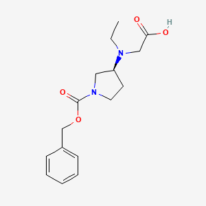 molecular formula C16H22N2O4 B7923467 (S)-3-(Carboxymethyl-ethyl-amino)-pyrrolidine-1-carboxylic acid benzyl ester 