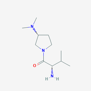 molecular formula C11H23N3O B7923474 (S)-2-Amino-1-((R)-3-dimethylamino-pyrrolidin-1-yl)-3-methyl-butan-1-one 