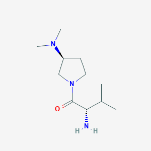 molecular formula C11H23N3O B7923480 (S)-2-Amino-1-((S)-3-dimethylamino-pyrrolidin-1-yl)-3-methyl-butan-1-one 