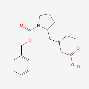molecular formula C17H24N2O4 B7923488 2-[(Carboxymethyl-ethyl-amino)-methyl]-pyrrolidine-1-carboxylic acid benzyl ester 