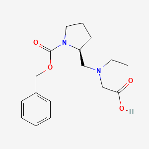 molecular formula C17H24N2O4 B7923514 (S)-2-[(Carboxymethyl-ethyl-amino)-methyl]-pyrrolidine-1-carboxylic acid benzyl ester 