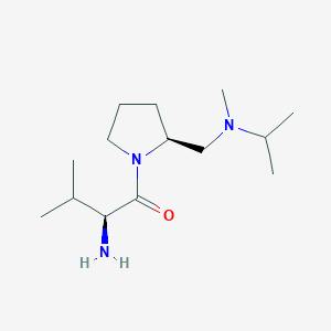 molecular formula C14H29N3O B7923535 (S)-2-Amino-1-{(S)-2-[(isopropyl-methyl-amino)-methyl]-pyrrolidin-1-yl}-3-methyl-butan-1-one 