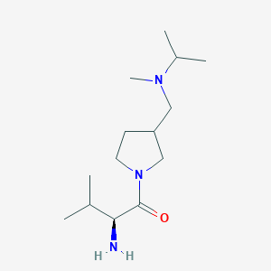 molecular formula C14H29N3O B7923542 (2S)-2-Amino-1-(3-((isopropyl(methyl)amino)methyl)pyrrolidin-1-yl)-3-methylbutan-1-one 