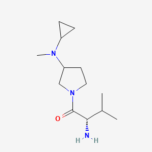 molecular formula C13H25N3O B7923553 (S)-2-Amino-1-[3-(cyclopropyl-methyl-amino)-pyrrolidin-1-yl]-3-methyl-butan-1-one 