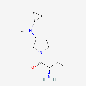 molecular formula C13H25N3O B7923555 (S)-2-Amino-1-[(R)-3-(cyclopropyl-methyl-amino)-pyrrolidin-1-yl]-3-methyl-butan-1-one 