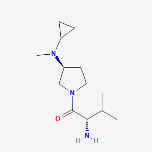 molecular formula C13H25N3O B7923562 (S)-2-Amino-1-[(S)-3-(cyclopropyl-methyl-amino)-pyrrolidin-1-yl]-3-methyl-butan-1-one 