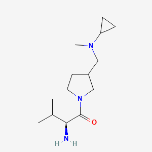 molecular formula C14H27N3O B7923575 (S)-2-Amino-1-{3-[(cyclopropyl-methyl-amino)-methyl]-pyrrolidin-1-yl}-3-methyl-butan-1-one 