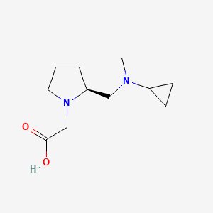 molecular formula C11H20N2O2 B7923622 {(S)-2-[(Cyclopropyl-methyl-amino)-methyl]-pyrrolidin-1-yl}-acetic acid 