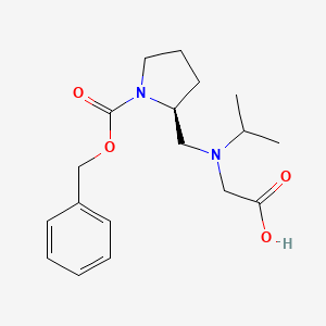 molecular formula C18H26N2O4 B7923623 (S)-2-[(Carboxymethyl-isopropyl-amino)-methyl]-pyrrolidine-1-carboxylic acid benzyl ester 