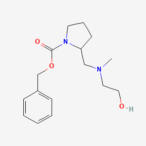 molecular formula C16H24N2O3 B7923635 2-{[(2-Hydroxy-ethyl)-methyl-amino]-methyl}-pyrrolidine-1-carboxylic acid benzyl ester 