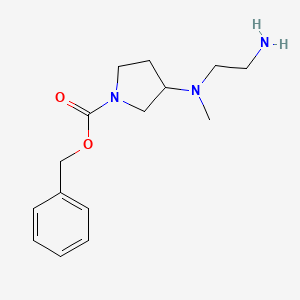 molecular formula C15H23N3O2 B7923642 3-[(2-Amino-ethyl)-methyl-amino]-pyrrolidine-1-carboxylic acid benzyl ester 