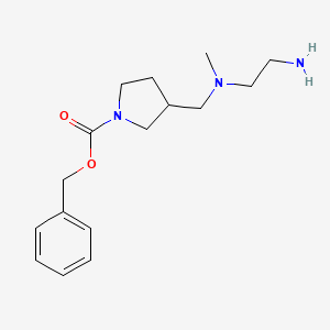molecular formula C16H25N3O2 B7923672 3-{[(2-Amino-ethyl)-methyl-amino]-methyl}-pyrrolidine-1-carboxylic acid benzyl ester 
