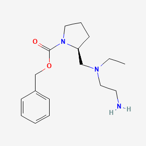 molecular formula C17H27N3O2 B7923679 (S)-2-{[(2-Amino-ethyl)-ethyl-amino]-methyl}-pyrrolidine-1-carboxylic acid benzyl ester 