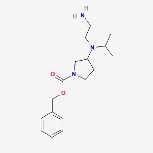 molecular formula C17H27N3O2 B7923680 3-[(2-Amino-ethyl)-isopropyl-amino]-pyrrolidine-1-carboxylic acid benzyl ester 