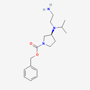 molecular formula C17H27N3O2 B7923685 (S)-3-[(2-Amino-ethyl)-isopropyl-amino]-pyrrolidine-1-carboxylic acid benzyl ester 