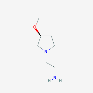 molecular formula C7H16N2O B7923741 2-((S)-3-Methoxy-pyrrolidin-1-yl)-ethylamine 