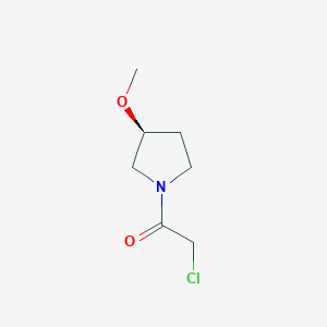 molecular formula C7H12ClNO2 B7923762 (S)-2-Chloro-1-(3-methoxypyrrolidin-1-yl)ethanone 