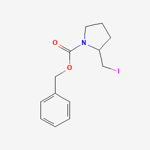 molecular formula C13H16INO2 B7923783 2-Iodomethyl-pyrrolidine-1-carboxylic acid benzyl ester 