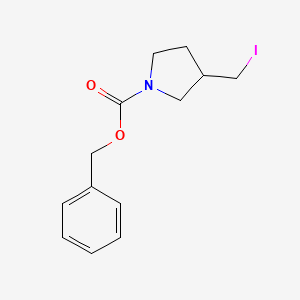 molecular formula C13H16INO2 B7923788 3-Iodomethyl-pyrrolidine-1-carboxylic acid benzyl ester 