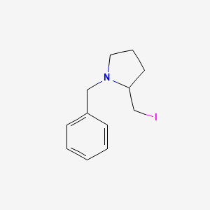 molecular formula C12H16IN B7923818 1-Benzyl-2-iodomethyl-pyrrolidine 