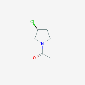 molecular formula C6H10ClNO B7923833 1-((S)-3-Chloro-pyrrolidin-1-yl)-ethanone 