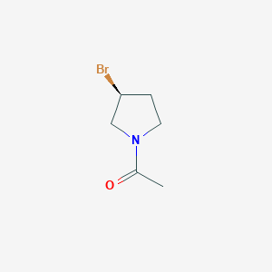 molecular formula C6H10BrNO B7923835 1-((S)-3-Bromo-pyrrolidin-1-yl)-ethanone 