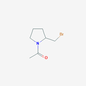 molecular formula C7H12BrNO B7923838 1-(2-Bromomethyl-pyrrolidin-1-yl)-ethanone 