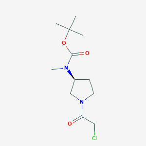 molecular formula C12H21ClN2O3 B7923872 [(S)-1-(2-Chloro-acetyl)-pyrrolidin-3-yl]-methyl-carbamic acid tert-butyl ester 