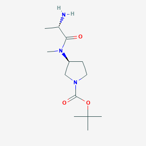 molecular formula C13H25N3O3 B7923897 (S)-3-[((S)-2-Amino-propionyl)-methyl-amino]-pyrrolidine-1-carboxylic acid tert-butyl ester 
