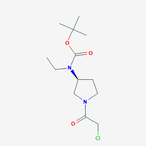 molecular formula C13H23ClN2O3 B7923899 [(S)-1-(2-Chloro-acetyl)-pyrrolidin-3-yl]-ethyl-carbamic acid tert-butyl ester 