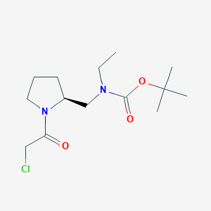 molecular formula C14H25ClN2O3 B7923909 [(S)-1-(2-Chloro-acetyl)-pyrrolidin-2-ylmethyl]-ethyl-carbamic acid tert-butyl ester 