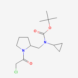 molecular formula C15H25ClN2O3 B7923929 [1-(2-Chloro-acetyl)-pyrrolidin-2-ylmethyl]-cyclopropyl-carbamic acid tert-butyl ester 